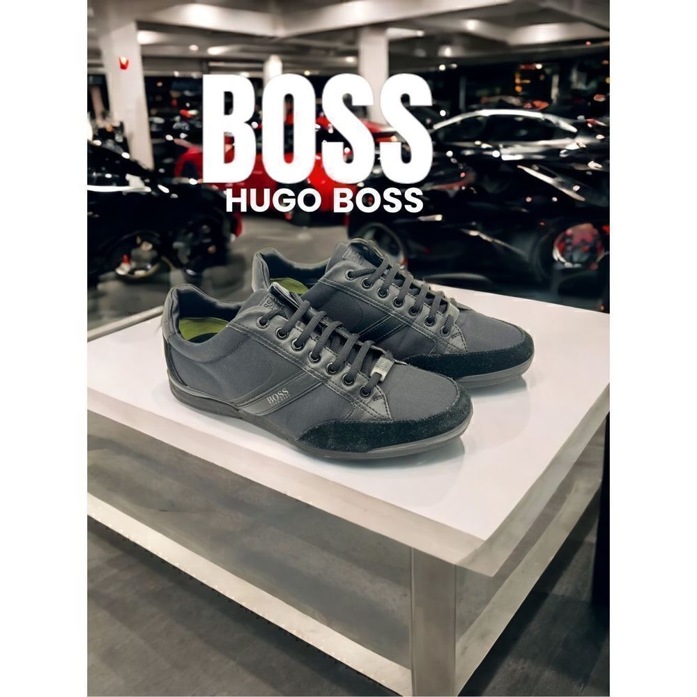 BOSS Men's Saturn Low Top Sneakers Black 41 US 8 $150